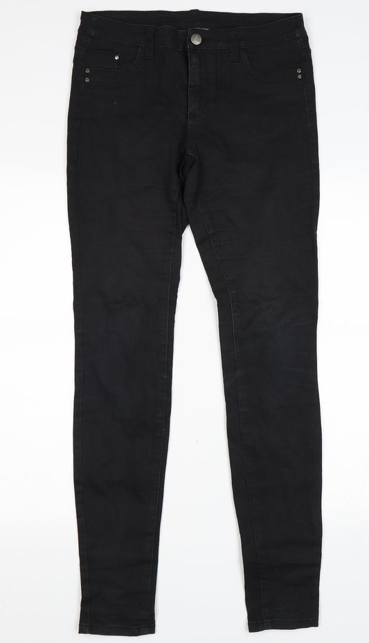 Womens UK Size 30 in Yessica Regular Fit Skinny Black Jeans