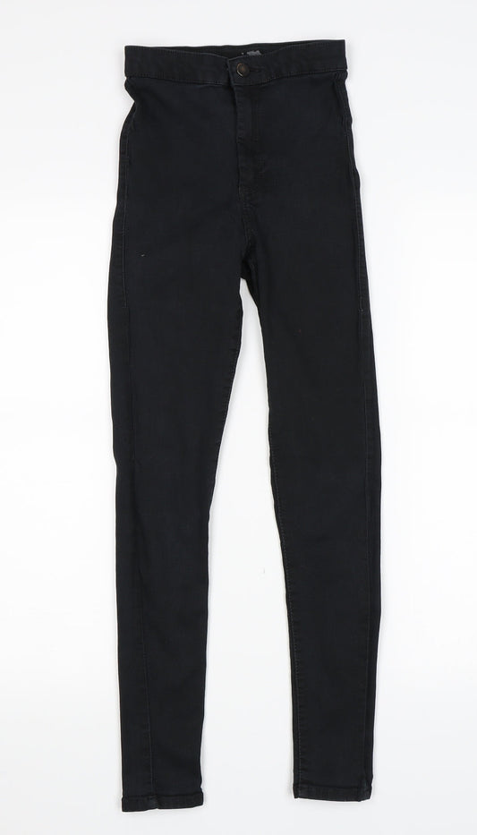 Womens UK Size 25 in Topshop Regular Fit Skinny Black Jeans