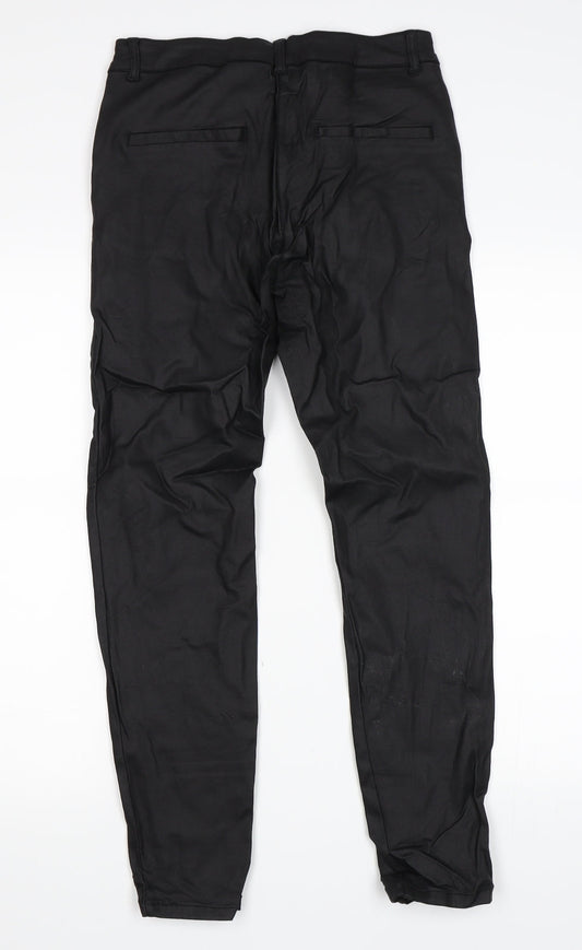 Vera Moda Womens Black   Skinny Jeans Size S L27 in - Wet look