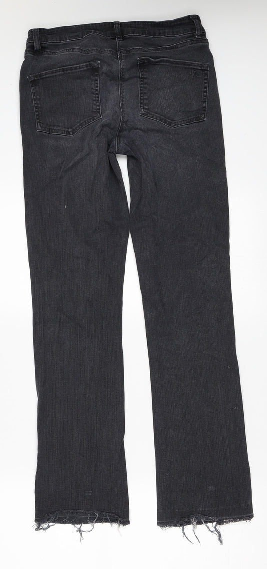 Womens UK Size 30 in Preworn Regular Fit Straight Black Jeans