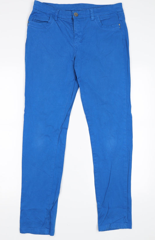 Womens UK Size 32 in Yessica Regular Fit Straight Blue Jeans