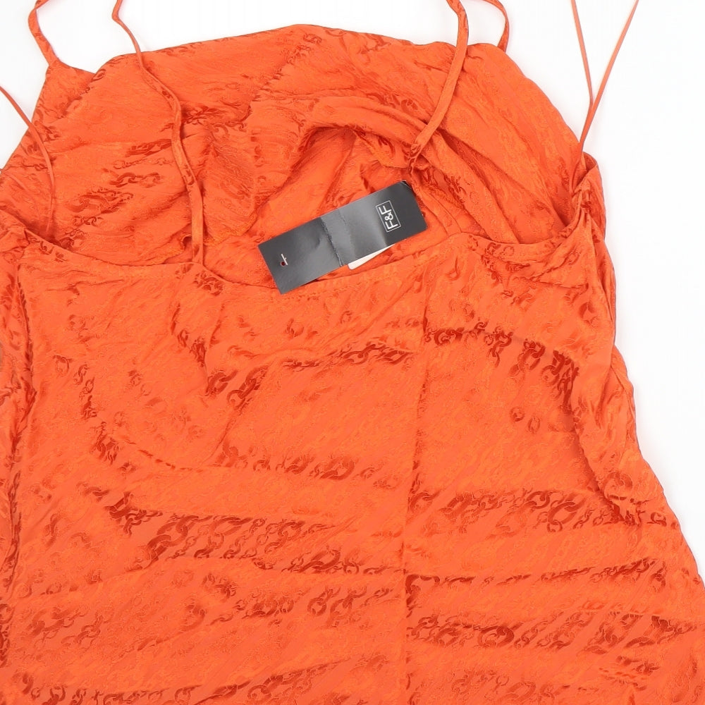 F&F Womens Orange Basic Tank Size 14
