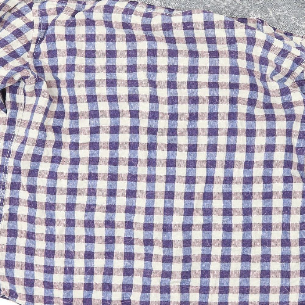 Mens UK Size M River Island Multicoloured Button-Up Long Sleeve Casual Shirt
