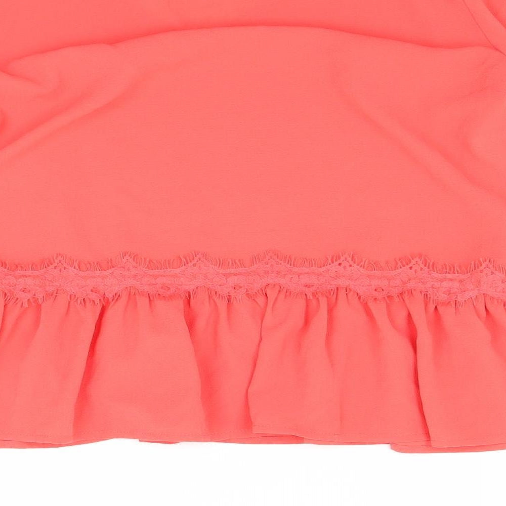 Womens UK Size S Yas Red Basic Blouse