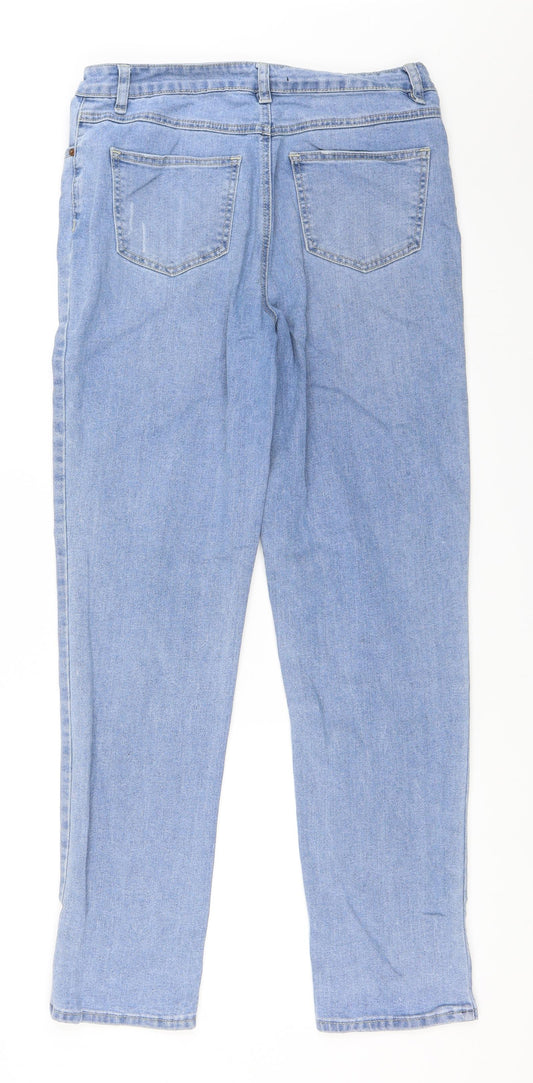 George Womens Blue Denim Straight Jeans Size 10 L30 in