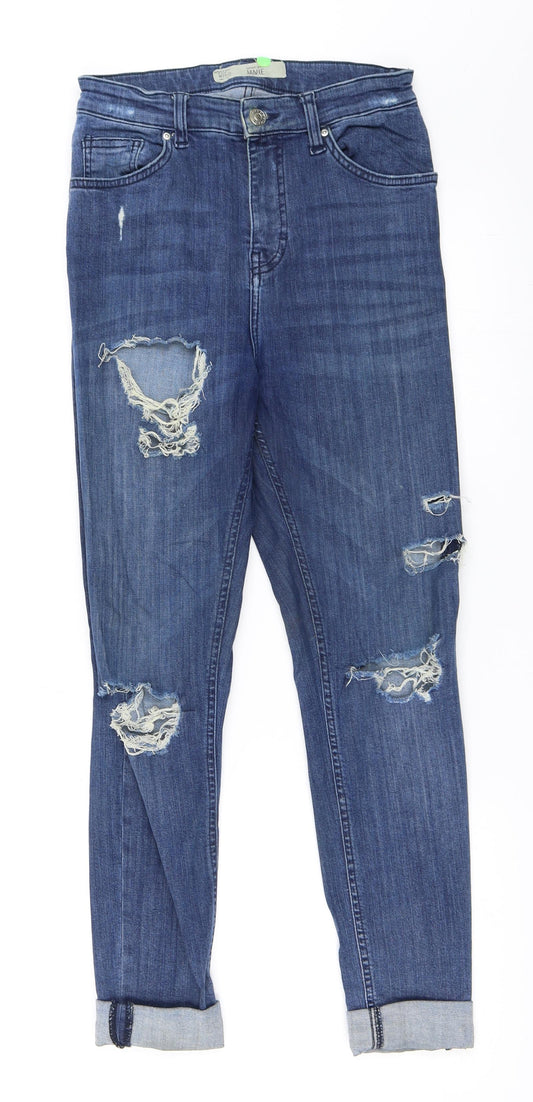 Womens UK Size 26 in Topshop Regular Fit Skinny Blue Jeans