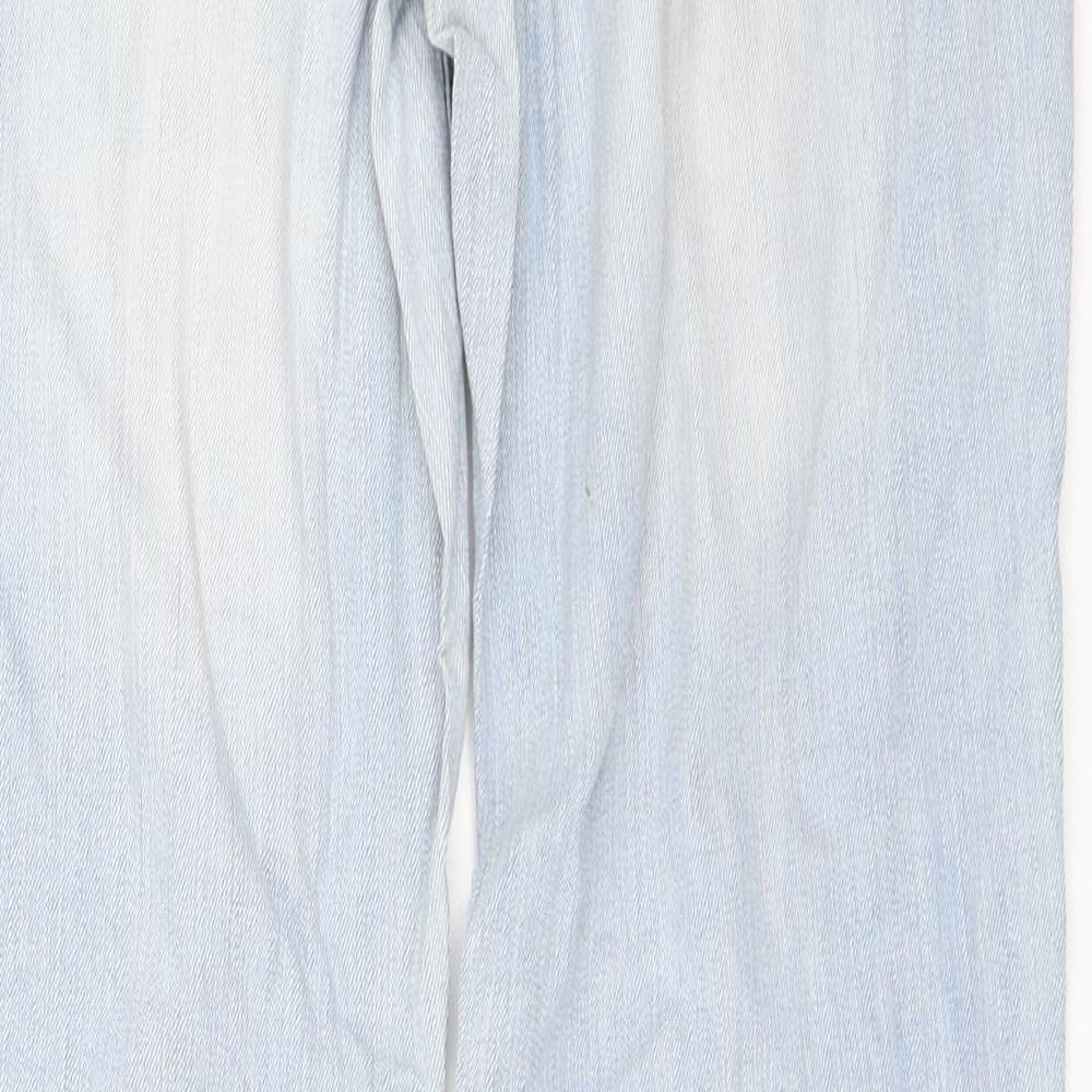 Mango Womens Blue Denim Straight Jeans Size 44 L33 in