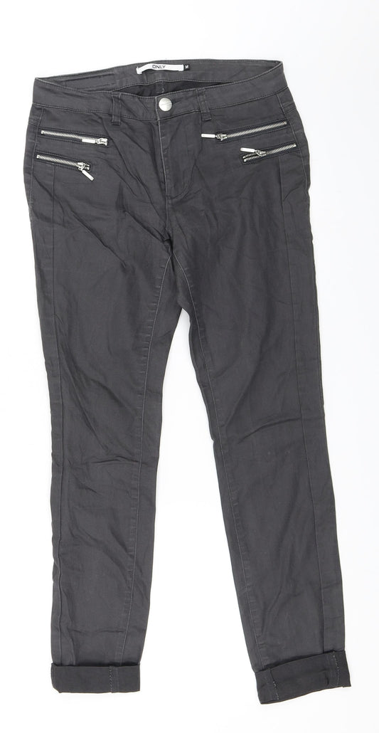 Womens UK Size M Only Regular Fit Straight Grey Jeans