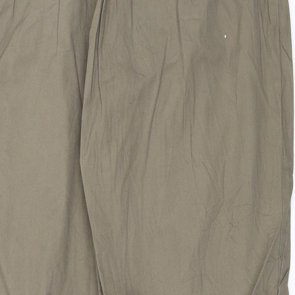 Womens UK Size 34 H&M Regular Fit Chino Green Trousers