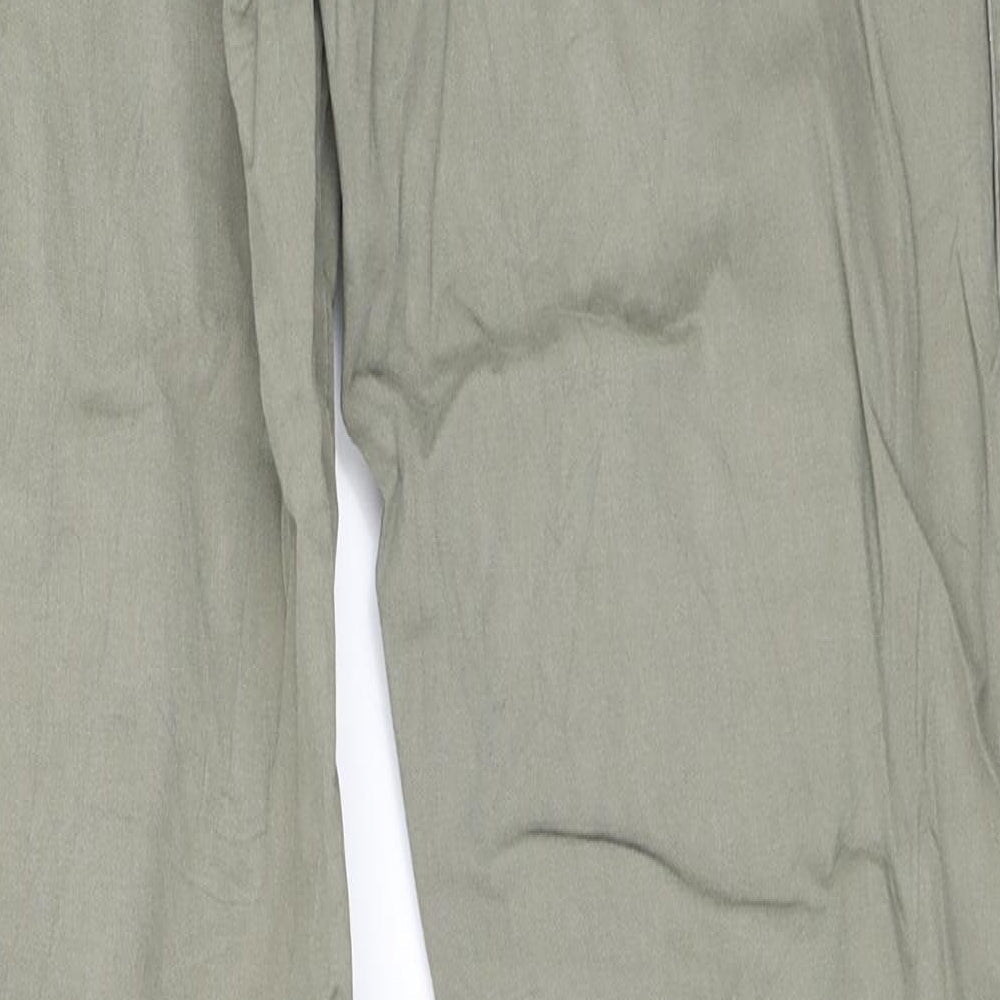 Womens UK Size L Preworn Regular Fit Straight Green Jeans