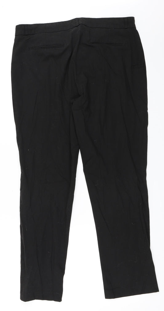 Womens UK Size 14 Marks and Spencer Regular Fit Black Trousers