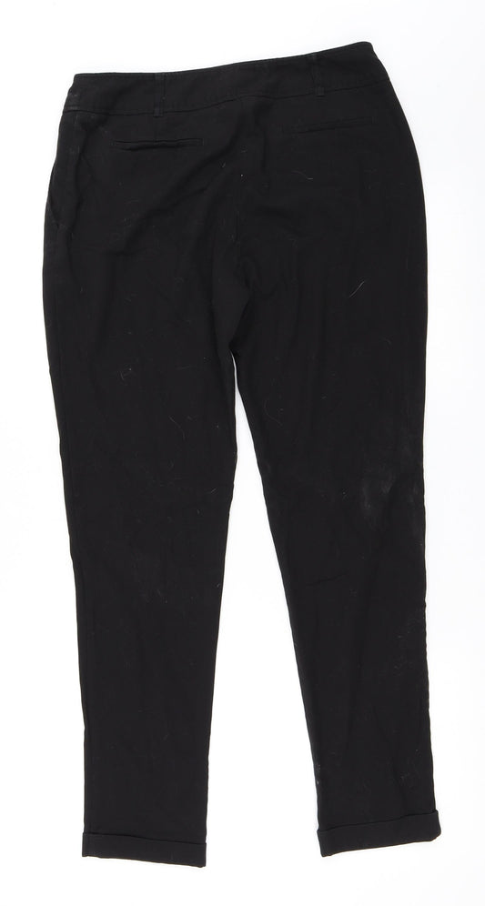 NEXT Womens Black Trousers Size 10 L28 in