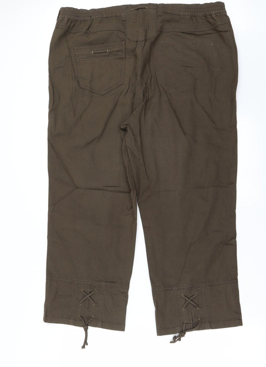 Womens UK Size 38 in Preworn Regular Fit Brown Trousers