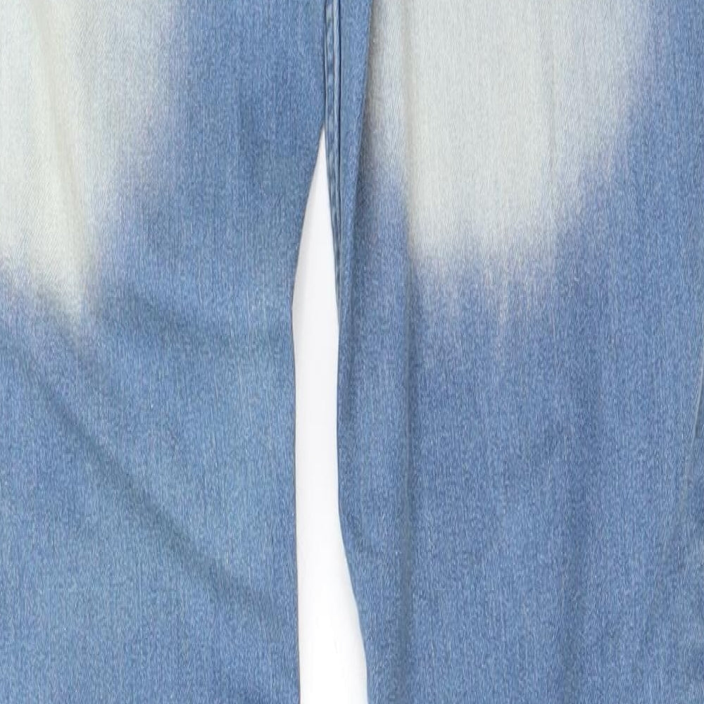Womens UK Size 26 in Up Fashion Relaxed Fit Straight Blue Jeans