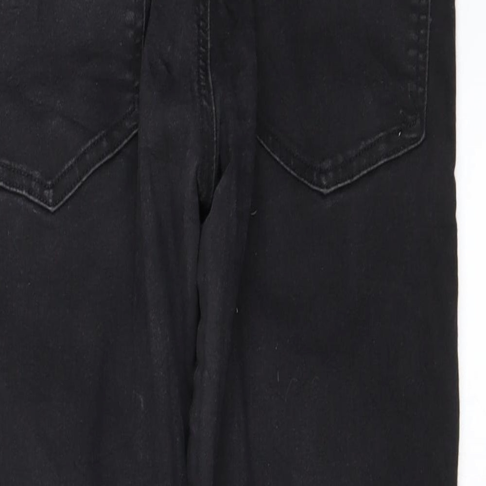 Womens UK Size 28 in Preworn Regular Fit Straight Black Jeans