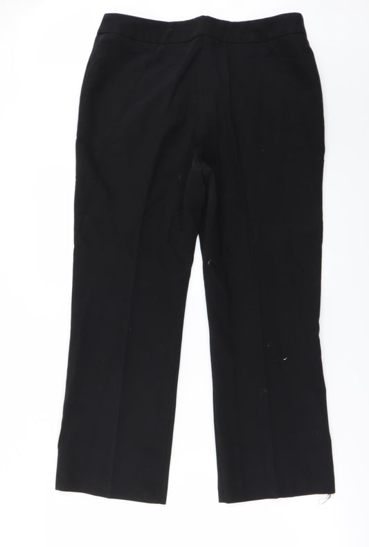Womens UK Size 14 CMD Regular Fit Black Trousers