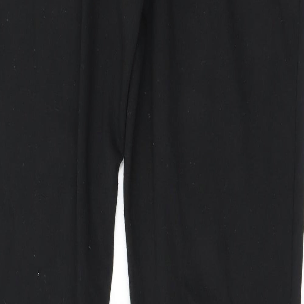 Womens UK Size 8 ICHI Regular Fit Black Trousers