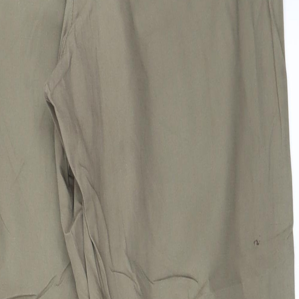 Womens UK Size 14 Marks and Spencer Regular Fit Green Trousers