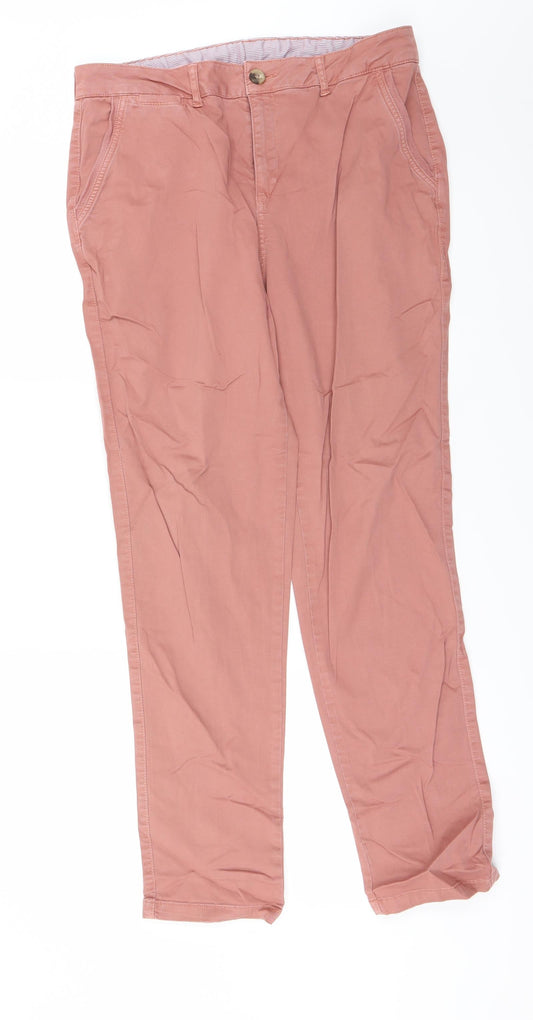 Womens UK Size 12 George Regular Fit Red Trousers
