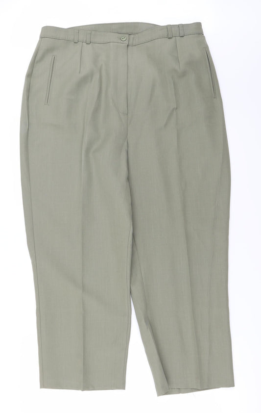 Womens UK Size 18 Berkertex Regular Fit Green Trousers