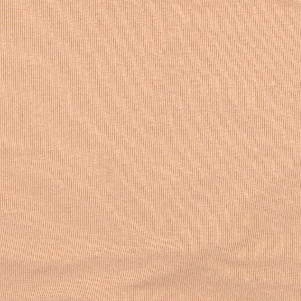 F&F Womens Orange Jersey Basic T-Shirt Size 14 - Knot Detail