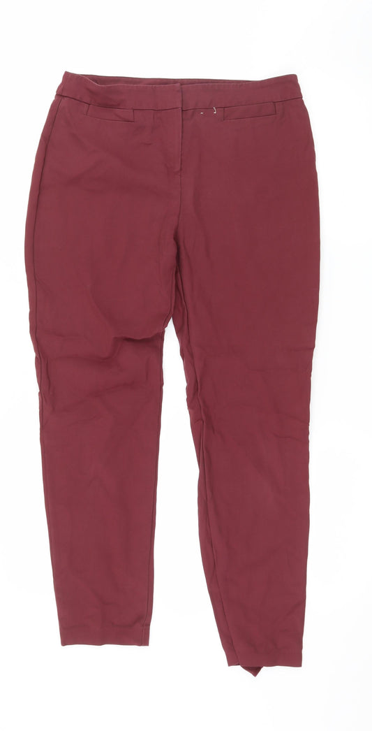Womens UK Size 10 TU Regular Fit Purple Trousers
