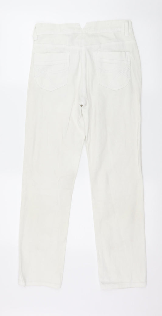 TU Womens White Denim Straight Jeans Size 8 L27 in