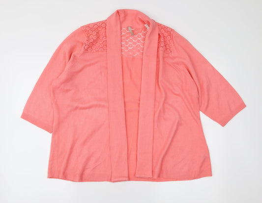 Anthology Womens Pink Knit Cardigan Jumper Size 14