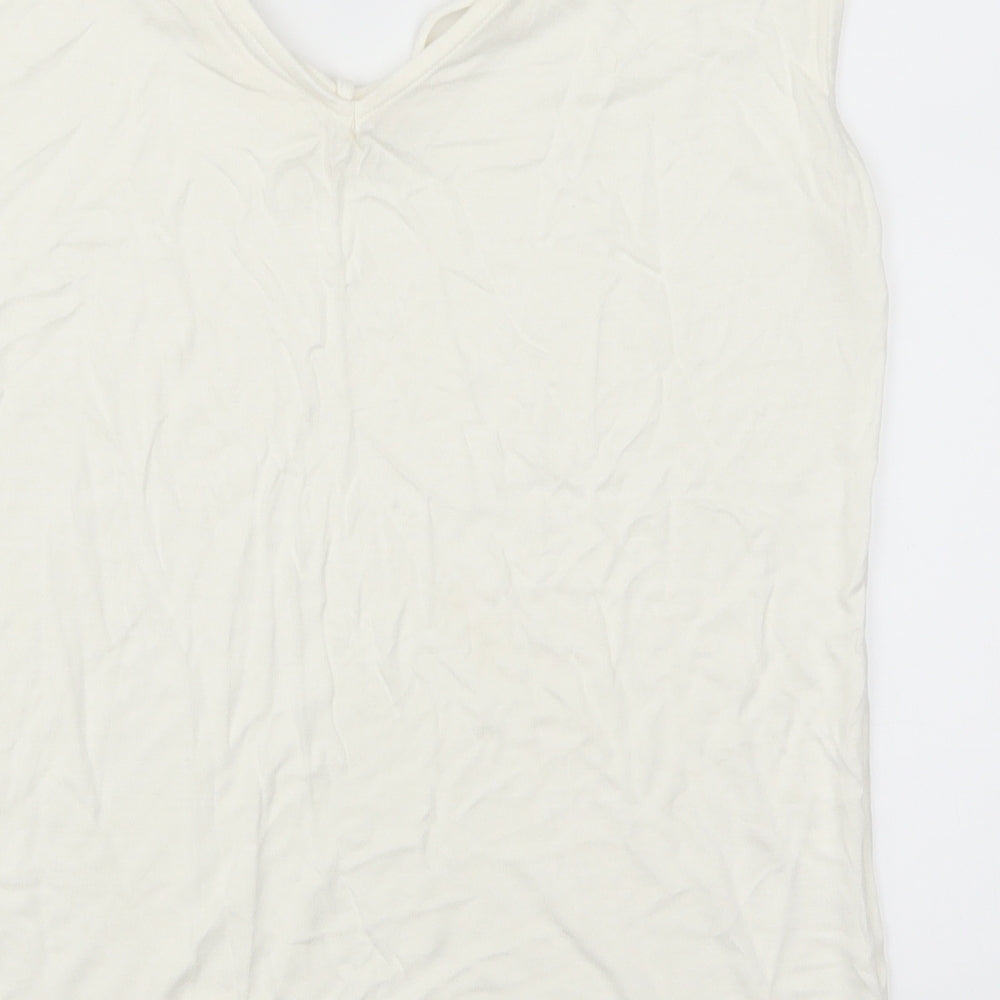 S. Oliver Womens White Basic T-Shirt Size 10