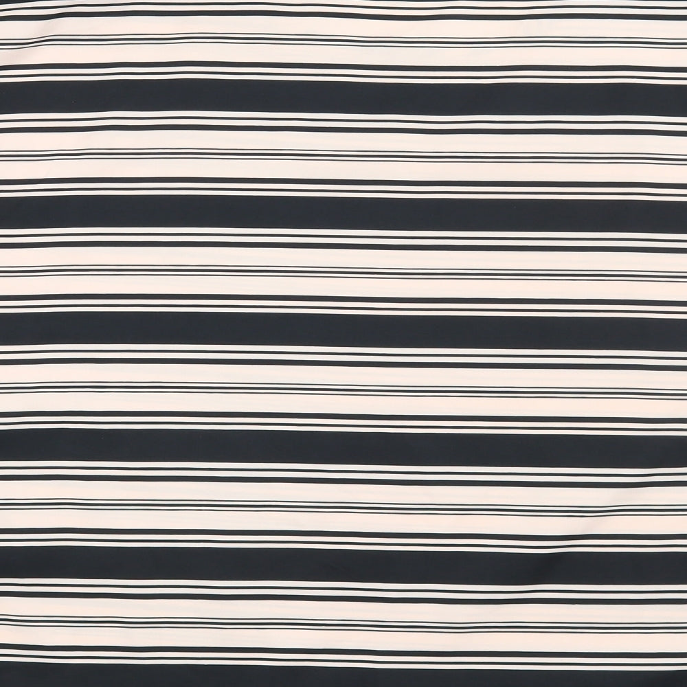 Atmosphere Womens Pink Striped Basic Blouse Size 12