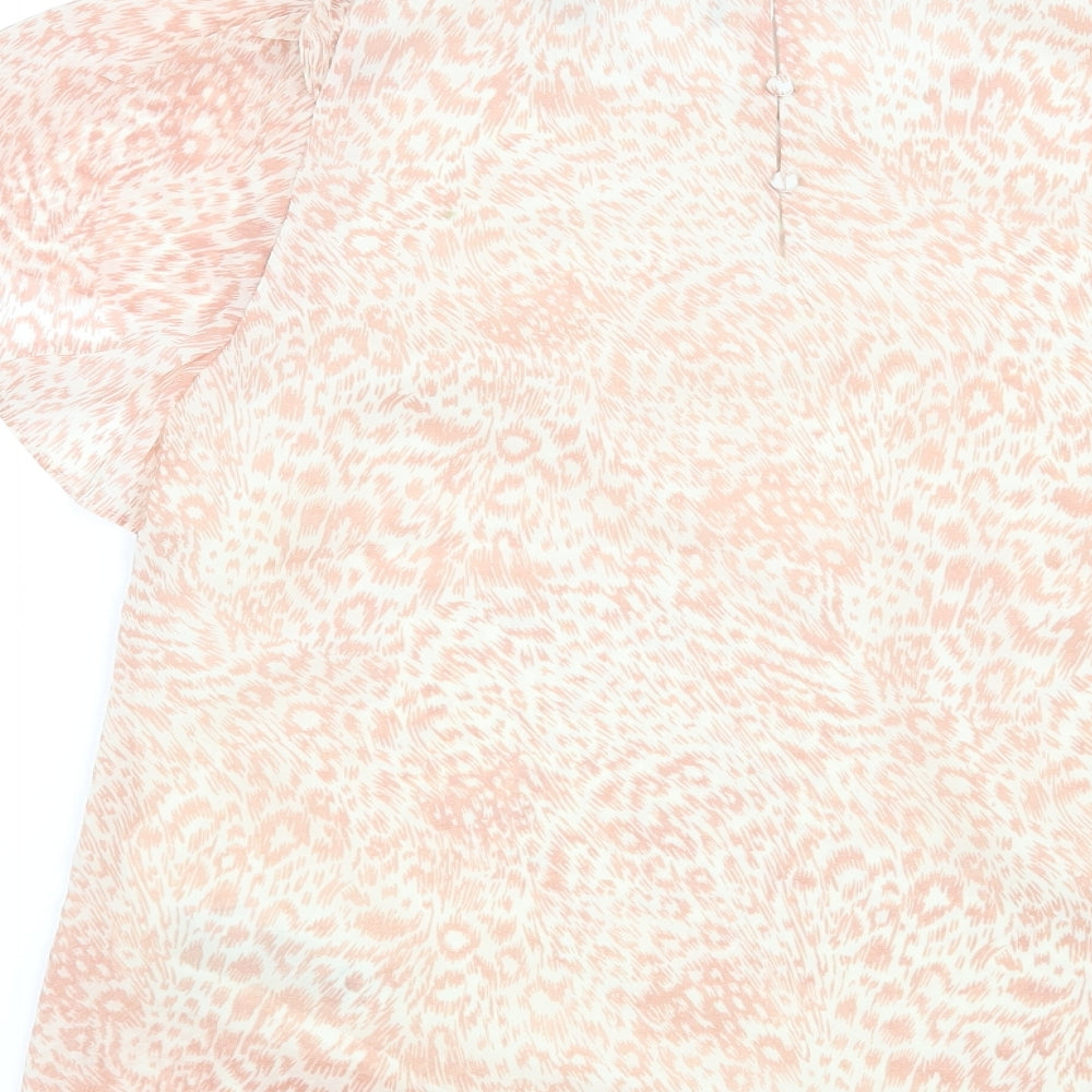 Womens UK Size 10 Preworn Pink Basic Blouse
