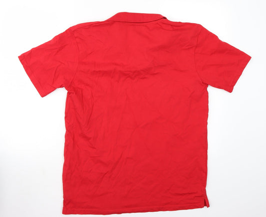 Atlas for Men Mens Red Polo Size M