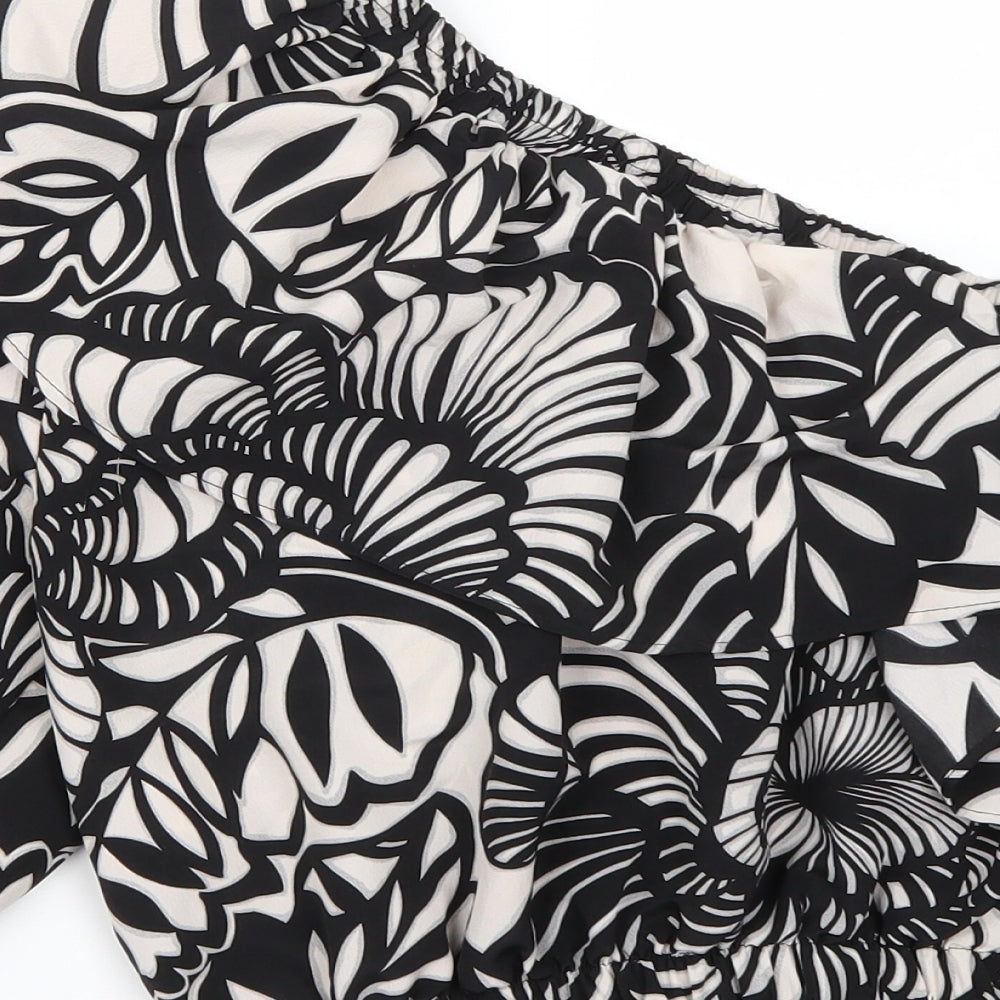 Topshop Womens Black Cropped Tank Size 8