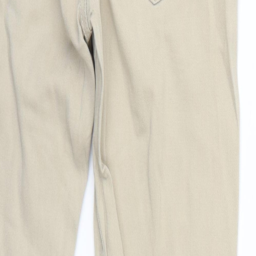 Denim & Co. Womens Beige Straight Jeans Size 10 L30 in