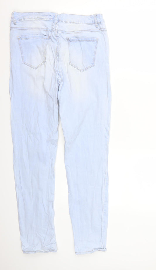 Womens UK Size 14 Preworn Regular Fit Skinny Blue Jeans