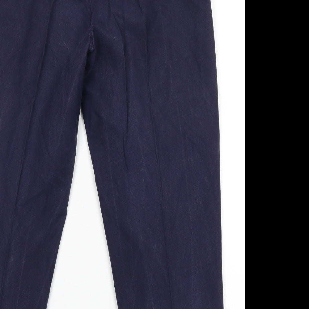 Womens UK Size 27 in Essentials Regular Fit Blue Trousers