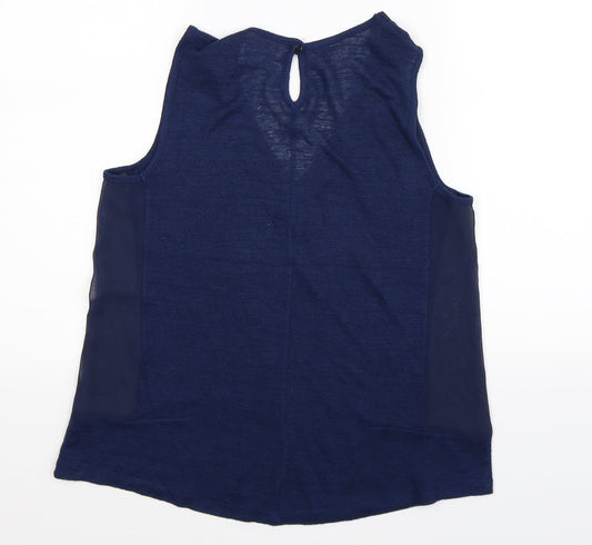 savida Womens Blue Basic T-Shirt Size 10