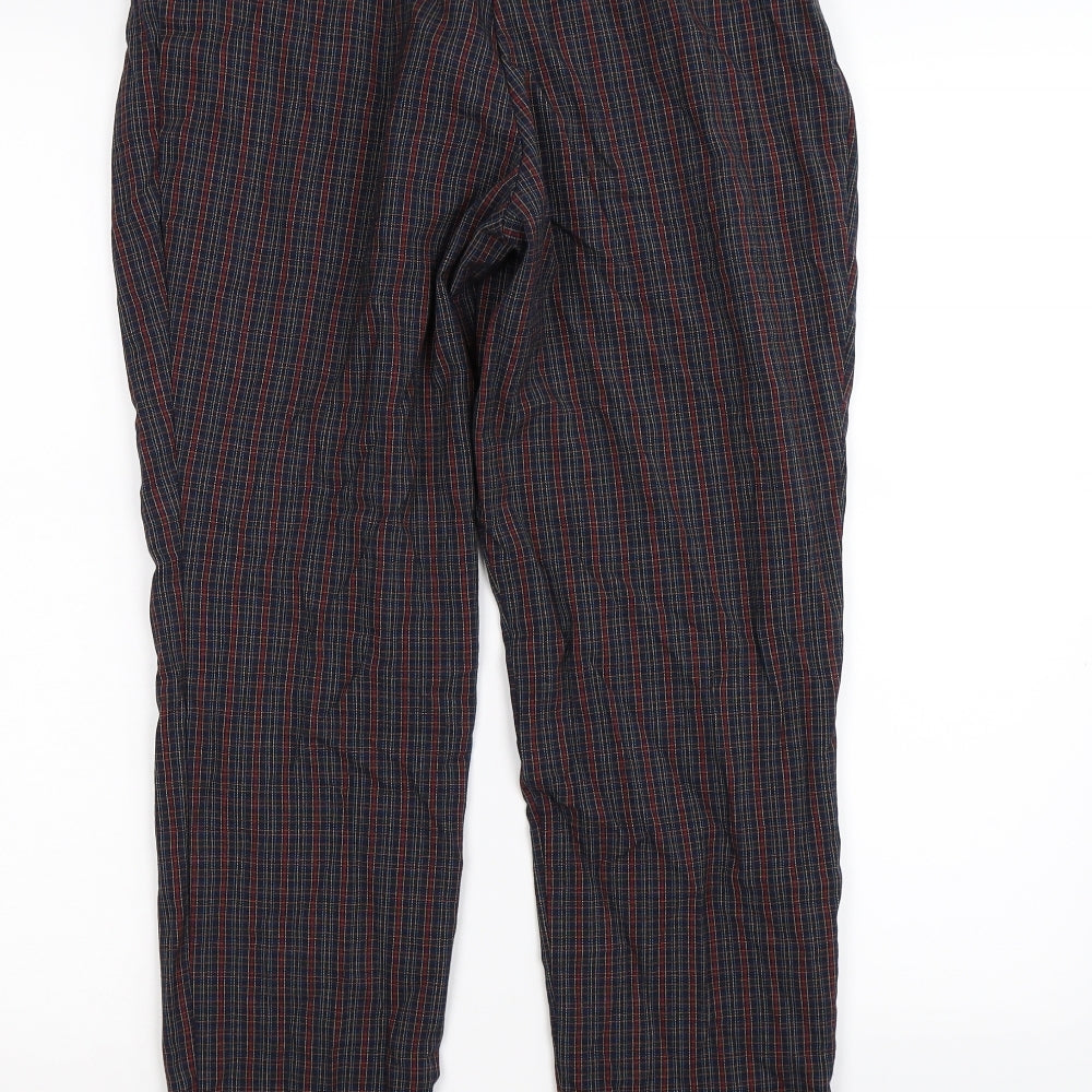 River Island Womens Blue Check Capri Trousers Size 8 L26 in