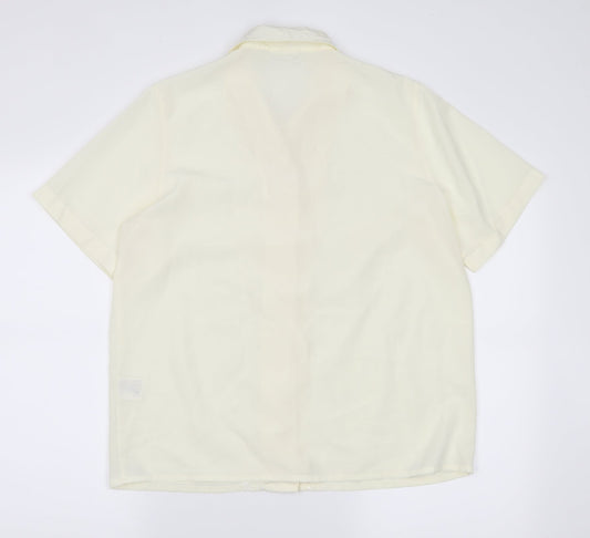 Womens UK Size 12 Preworn Yellow Basic Button-Up