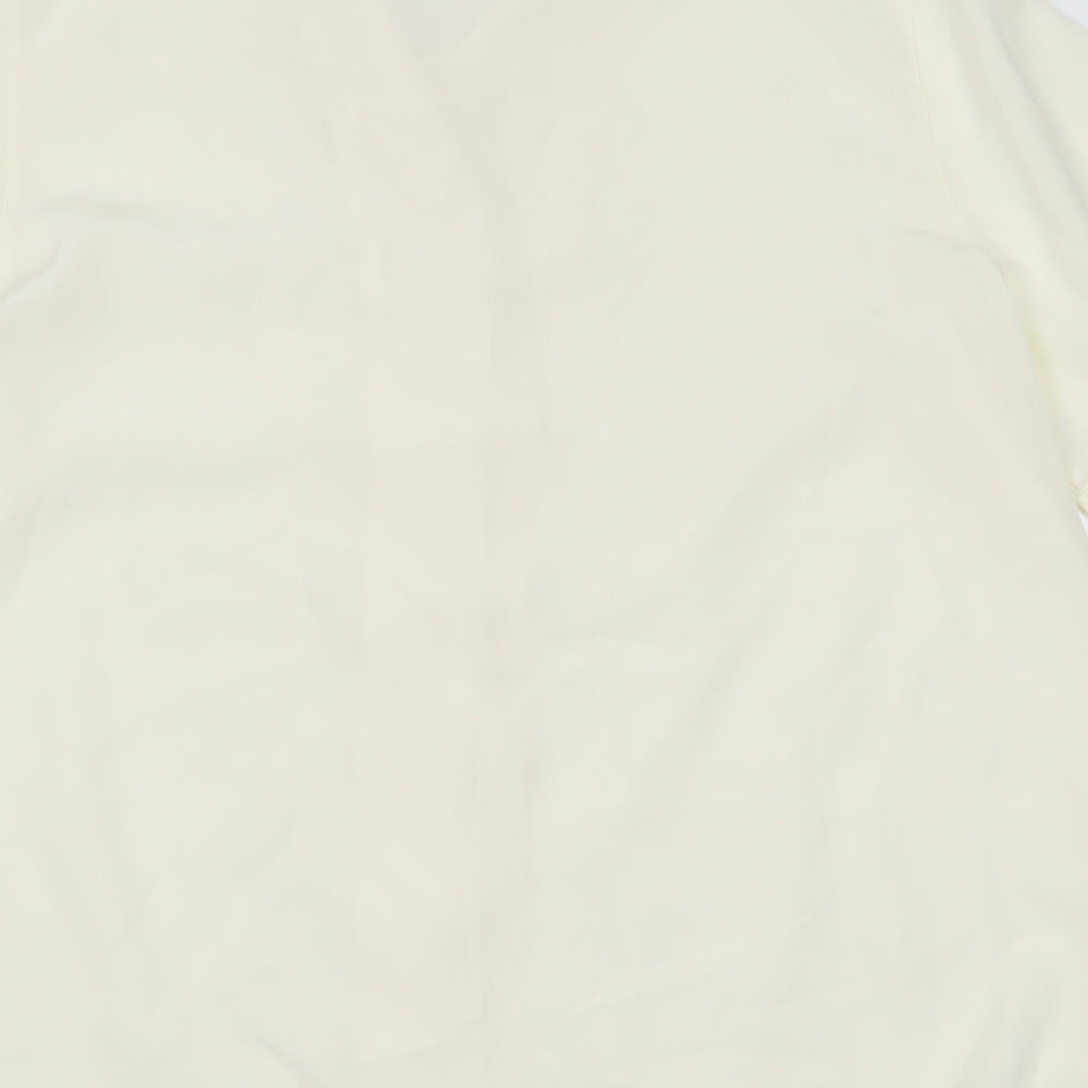 Womens UK Size 12 Preworn Yellow Basic Button-Up