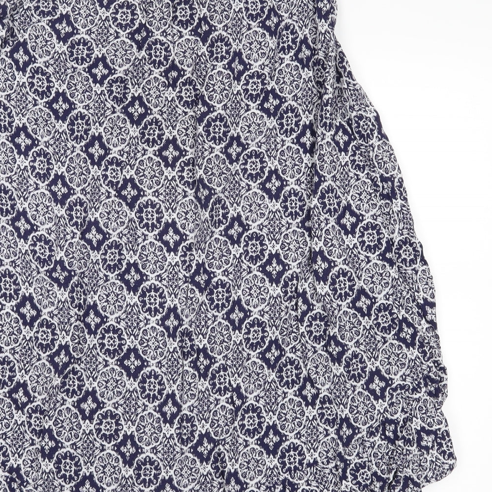 Womens UK Size 10 m&s Blue Basic Blouse