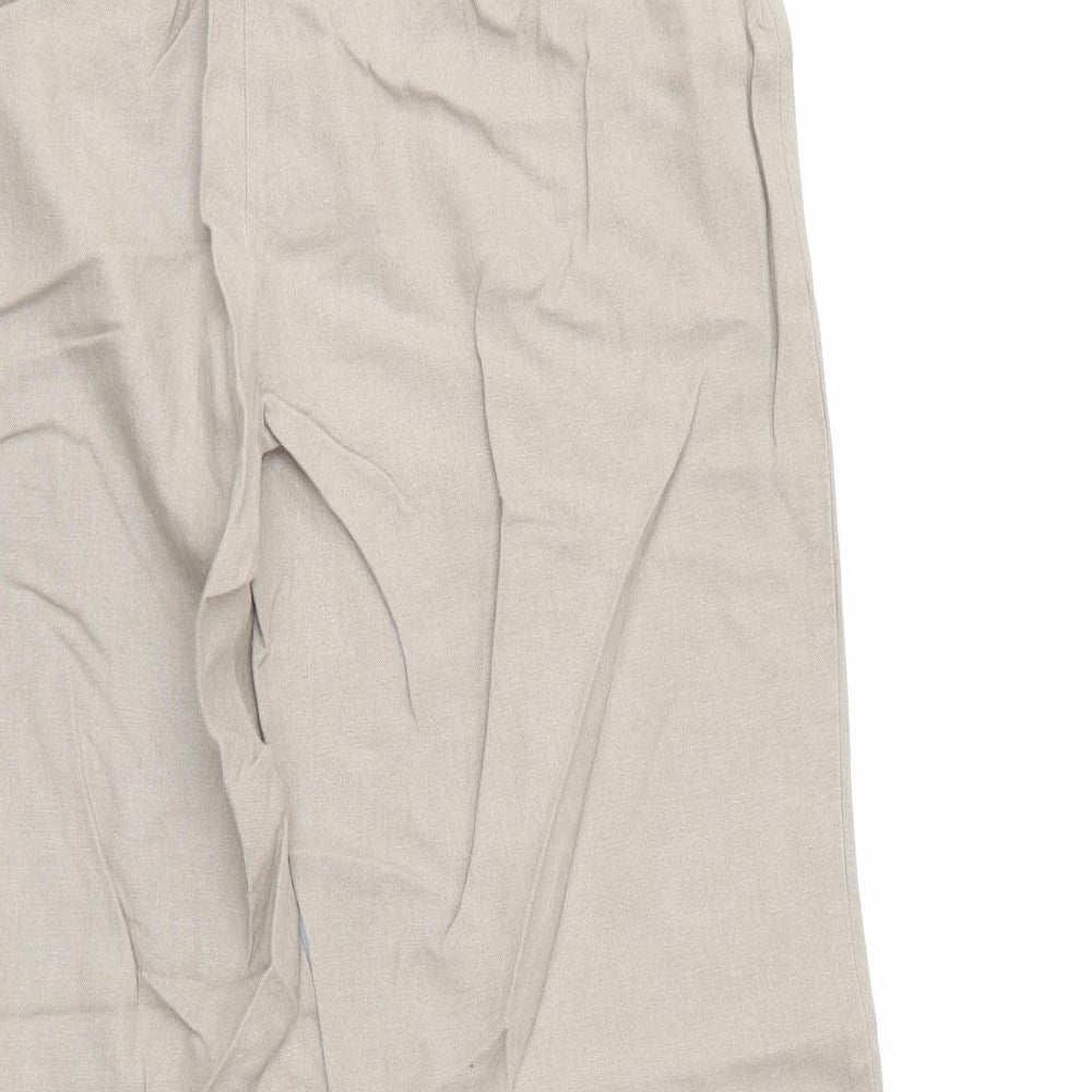 M&S Woman Womens Beige Trousers Size 12 L26.5 in
