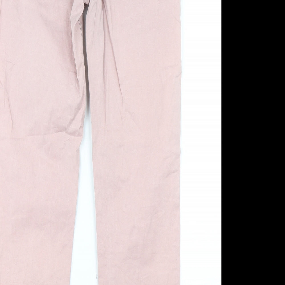 Womens UK Size 30 in Preworn Regular Fit Chino Pink Trousers