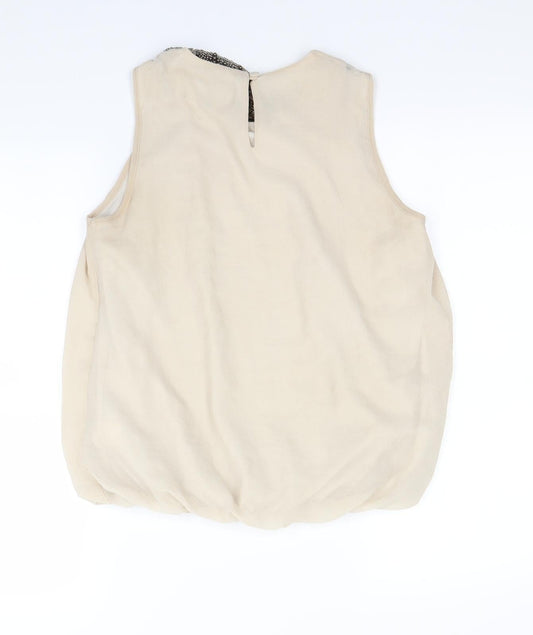 Autonomy Womens Beige Basic Blouse Size 10