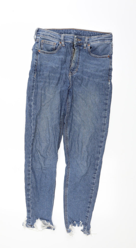 Womens UK Size 8 Topshop Regular Fit Skinny Blue Jeans
