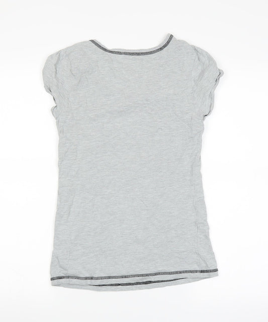 George Womens Grey Basic T-Shirt Size 8