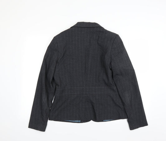 Autonomy Womens Grey Striped  Jacket Suit Jacket Size 14