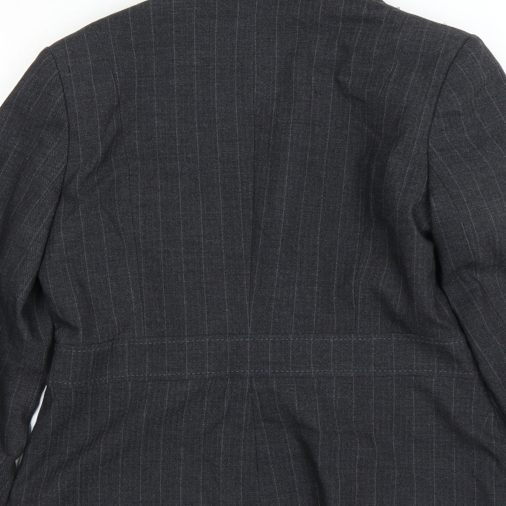 Autonomy Womens Grey Striped  Jacket Suit Jacket Size 14