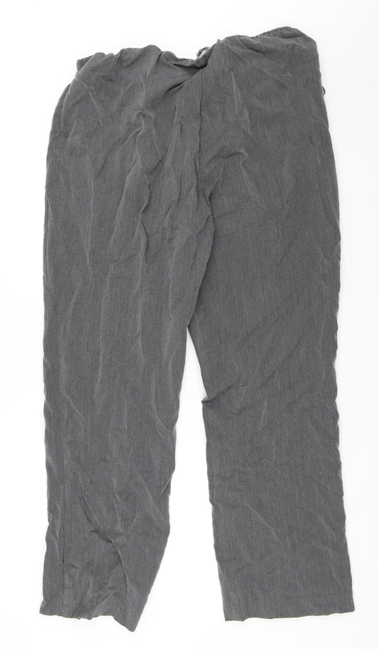 Womens UK Size 18 Preworn Regular Fit Grey Trousers