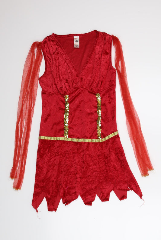Smiffys Girls Red A-Line Size 10 Years - Costume